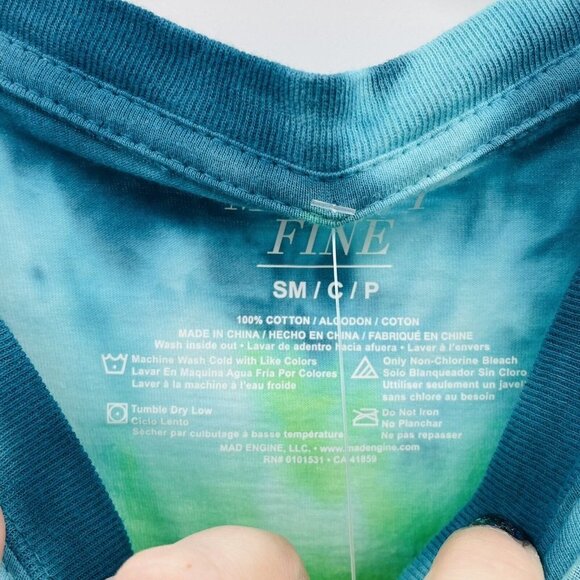 Mighty Fine Target Womens Small Tie Dye Ocean Life Short Sleeve Graphic Tee 2132 - Picture 5 of 6